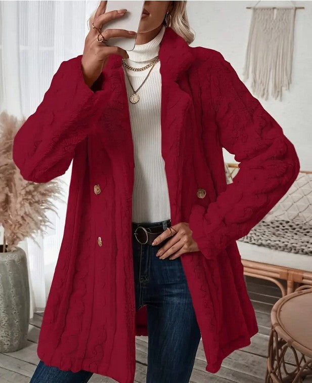 Damer Mysig Långrock med Knappdesign Mirla-Eva Jonsson
