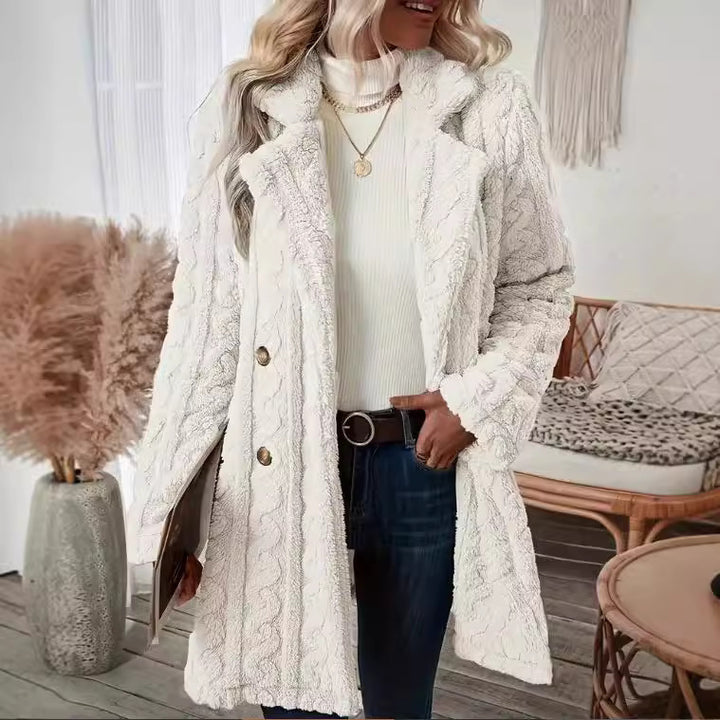 Damer Mysig Långrock med Knappdesign Mirla-Eva Jonsson