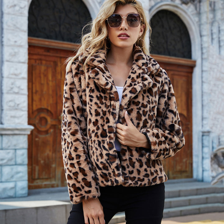 Damer Mysig Leopardskinnjacka Eva Jonsson-Eva Jonsson