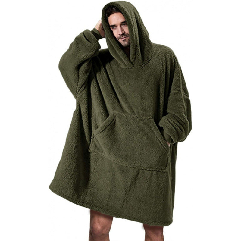 Damer Mysig Oversize-Hoodiejacka i fleece med känguruficka Mirla-Eva Jonsson