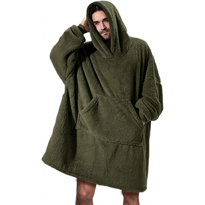 Damer Mysig Oversize-Hoodiejacka i fleece med känguruficka Mirla-Eva Jonsson