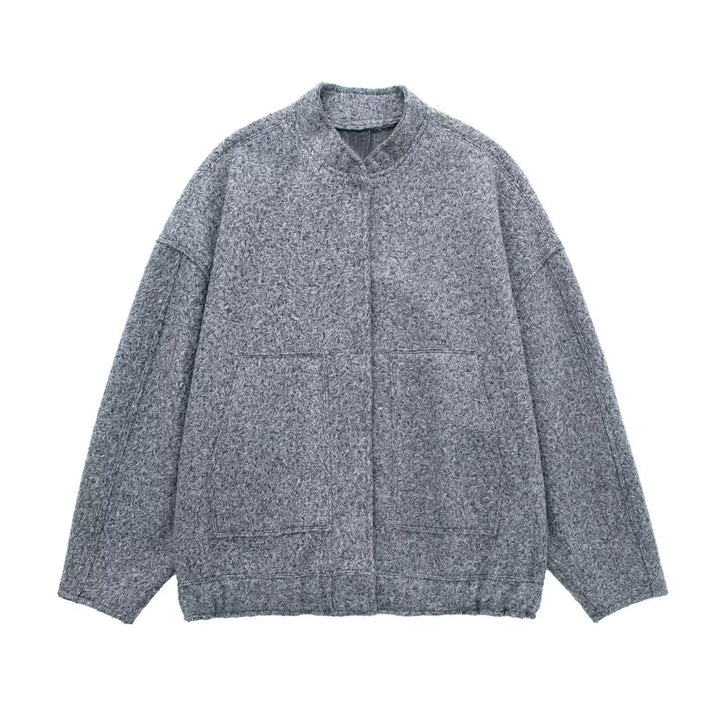 Damer Mysig Oversized-Jacka i fluffigt material med praktiska fickor Mirla-Eva Jonsson