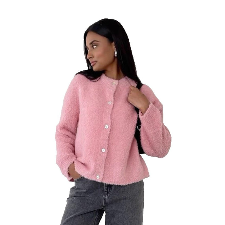 Damer Mysig Stickad Jacka i Oversized-Stil Mirla-Eva Jonsson