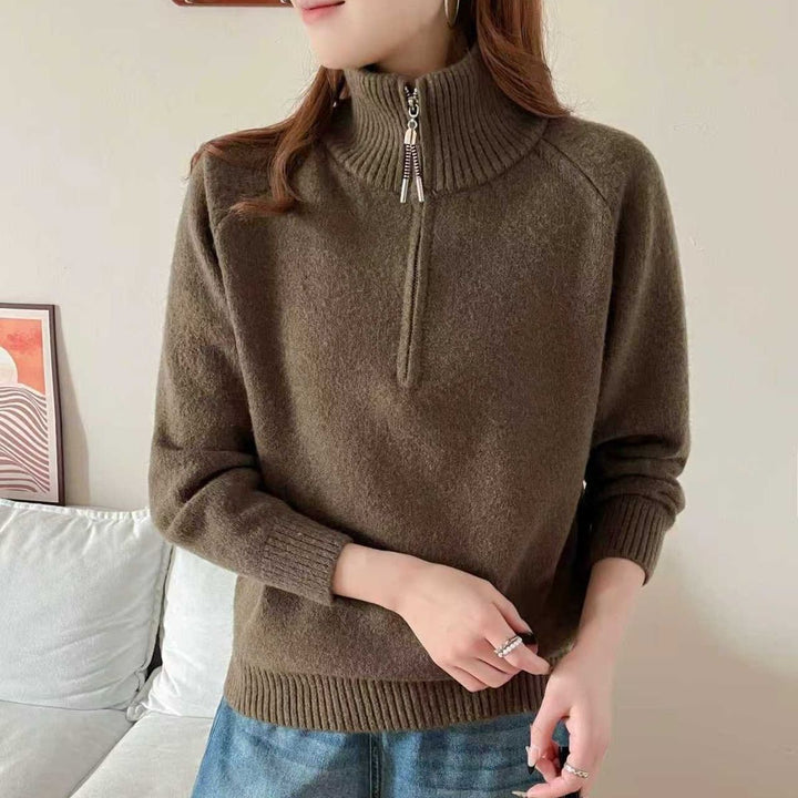 Damer Mysig Sweater med Hög Krage Mirla-Eva Jonsson