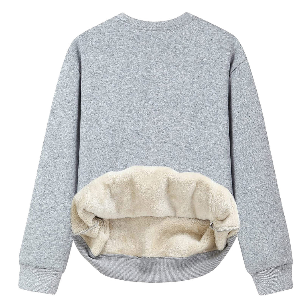 Damer Mysig Sweatshirt med mjukt foder och rundhalsutskärning Mirla-Eva Jonsson