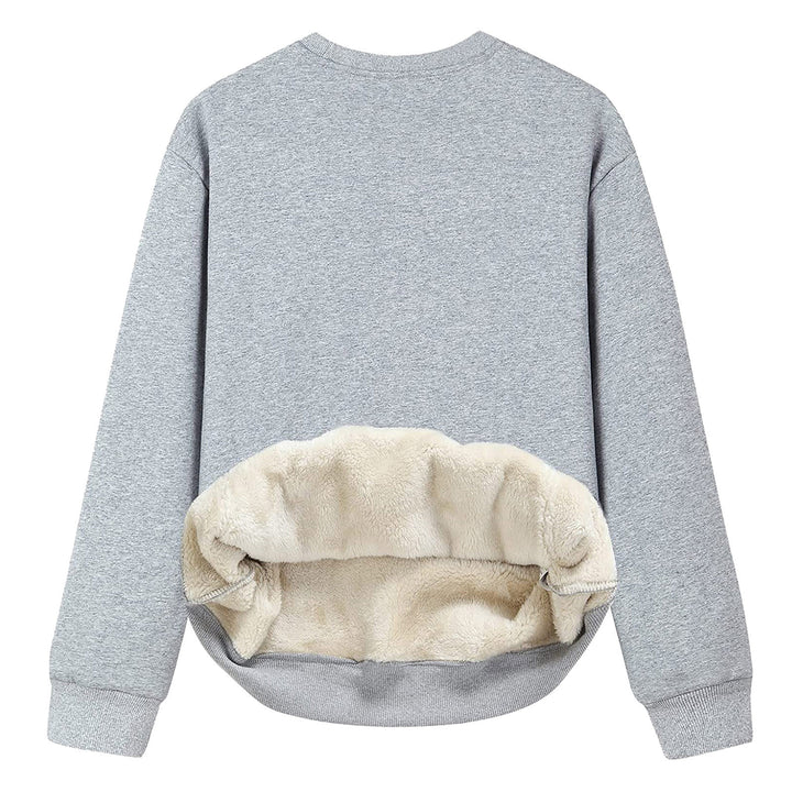 Damer Mysig Sweatshirt med mjukt foder och rundhalsutskärning Mirla-Eva Jonsson