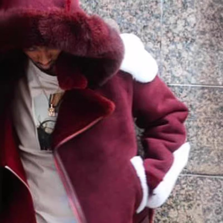 Damer Mysig Teddyfleece-kappa med huva Mirla-Eva Jonsson