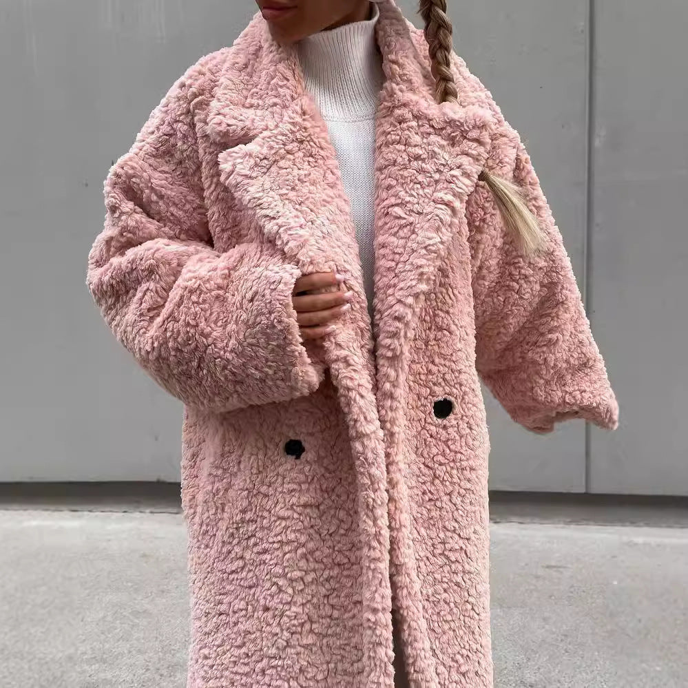 Damer Mysig Teddyjacka i elegant Oversize-design Mirla-Eva Jonsson