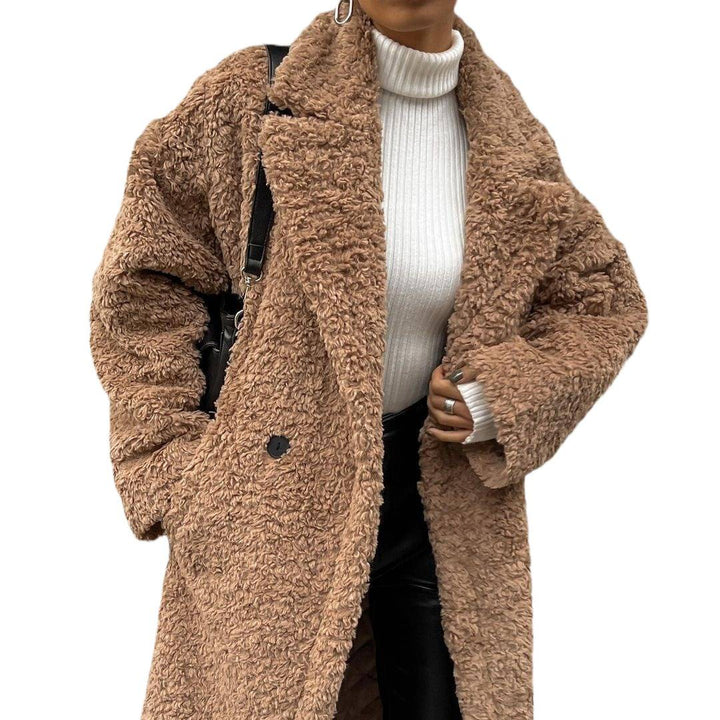 Damer Mysig Teddyjacka i elegant Oversize-design Mirla-Eva Jonsson