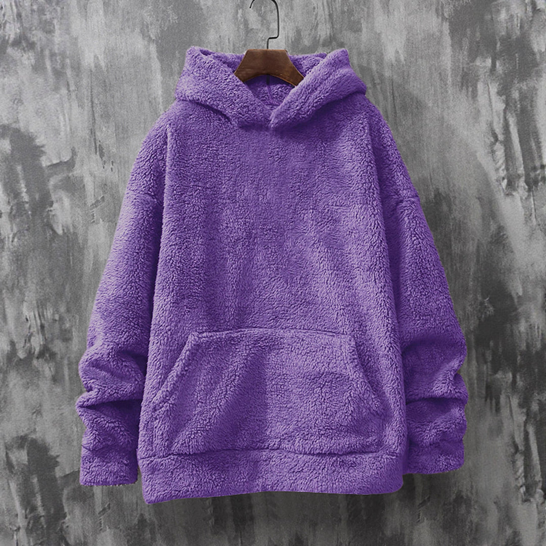 Damer Mysig fleece-tröja med huva och praktiska fickor Eva Jonsson-Eva Jonsson