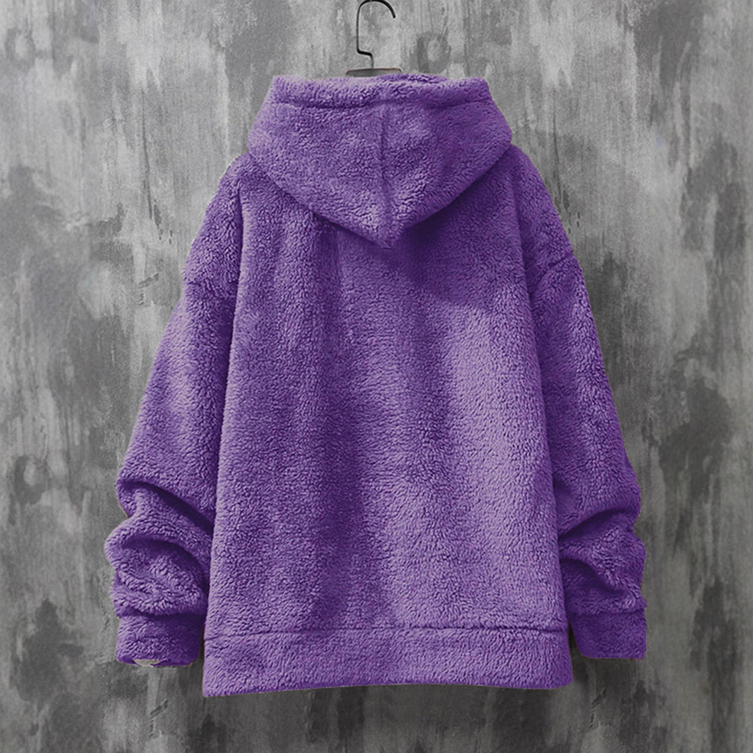Damer Mysig fleece-tröja med huva och praktiska fickor Eva Jonsson-Eva Jonsson