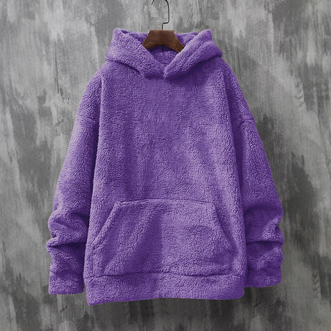 Damer Mysig fleece-tröja med huva och praktiska fickor Eva Jonsson-Eva Jonsson