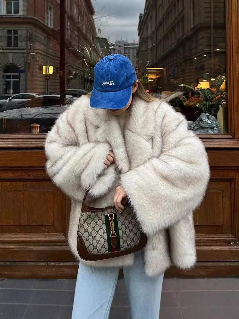 Damer Mysig oversized Pälsjacka Mirla-Eva Jonsson