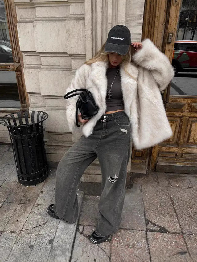 Damer Mysig oversized Pälsjacka Mirla-Eva Jonsson