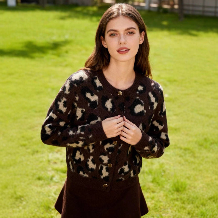 Damer Mysiga Leopardsweater Mirla-Eva Jonsson