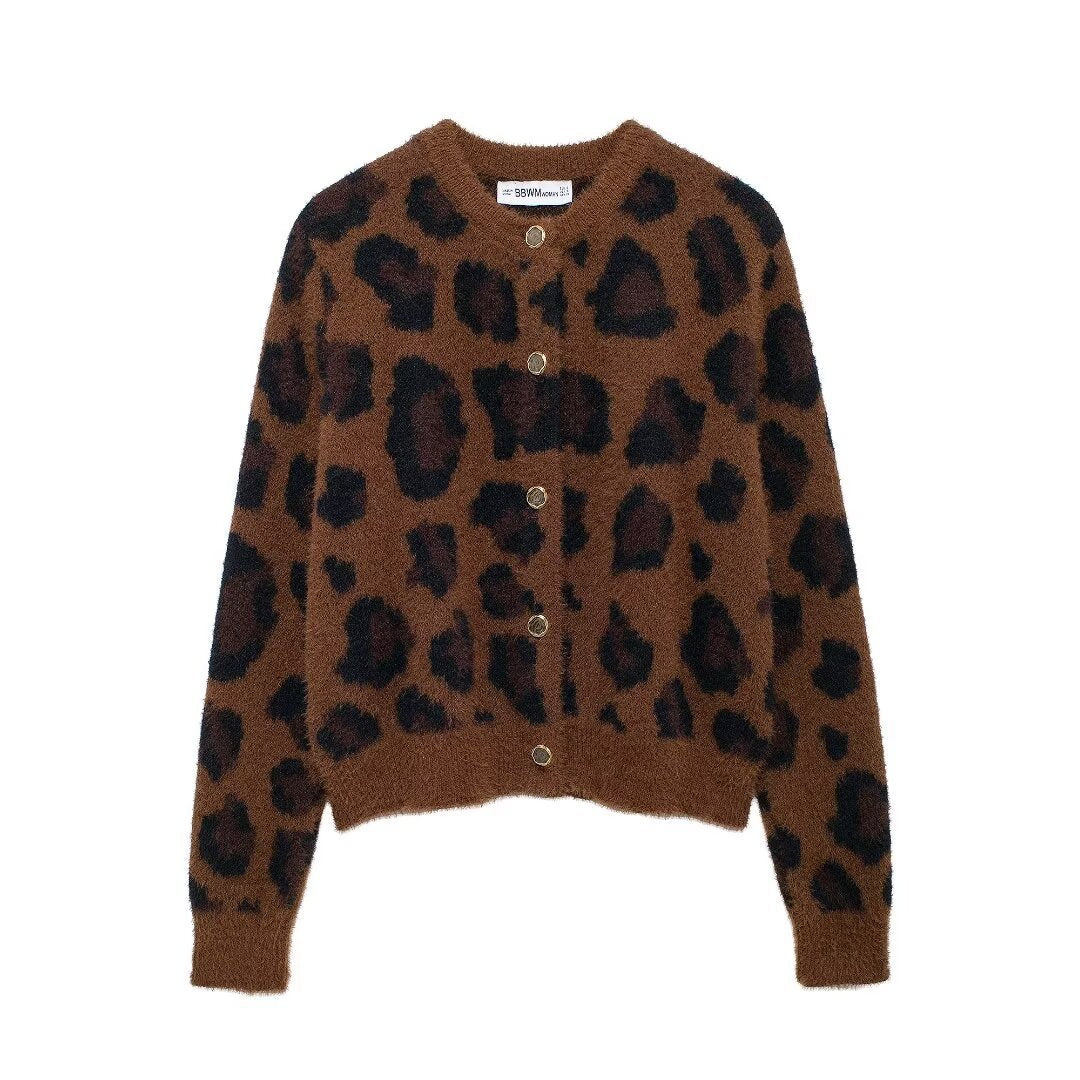 Damer Mysiga Leopardsweater Mirla-Eva Jonsson