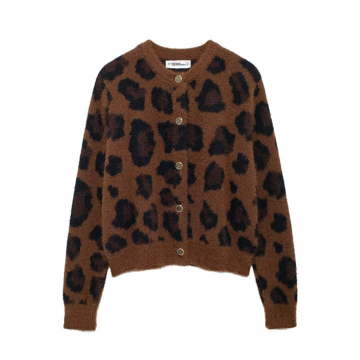Damer Mysiga Leopardsweater Mirla-Eva Jonsson