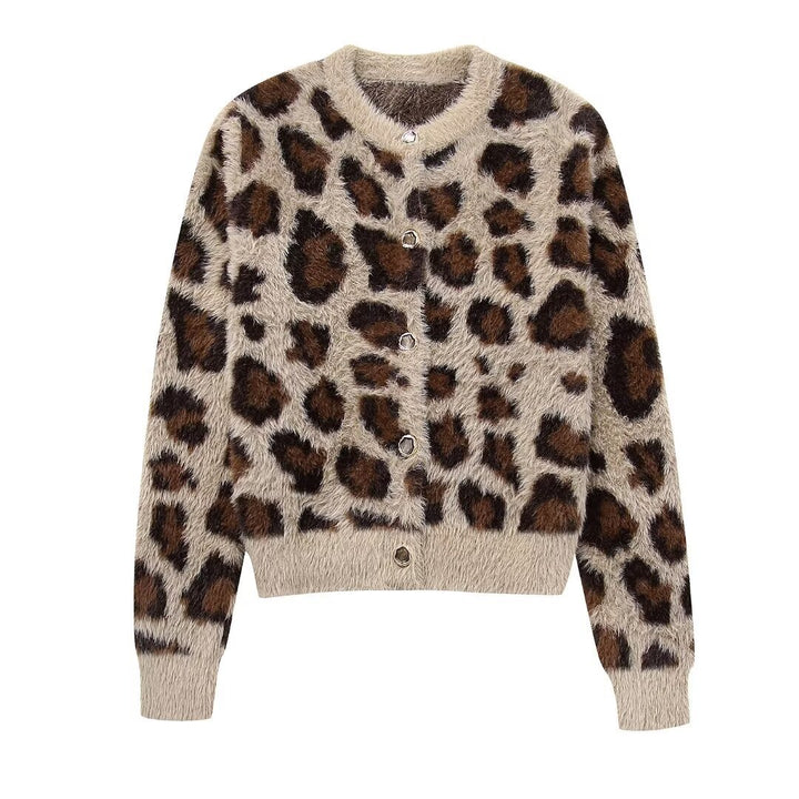 Damer Mysiga Leopardsweater Mirla-Eva Jonsson