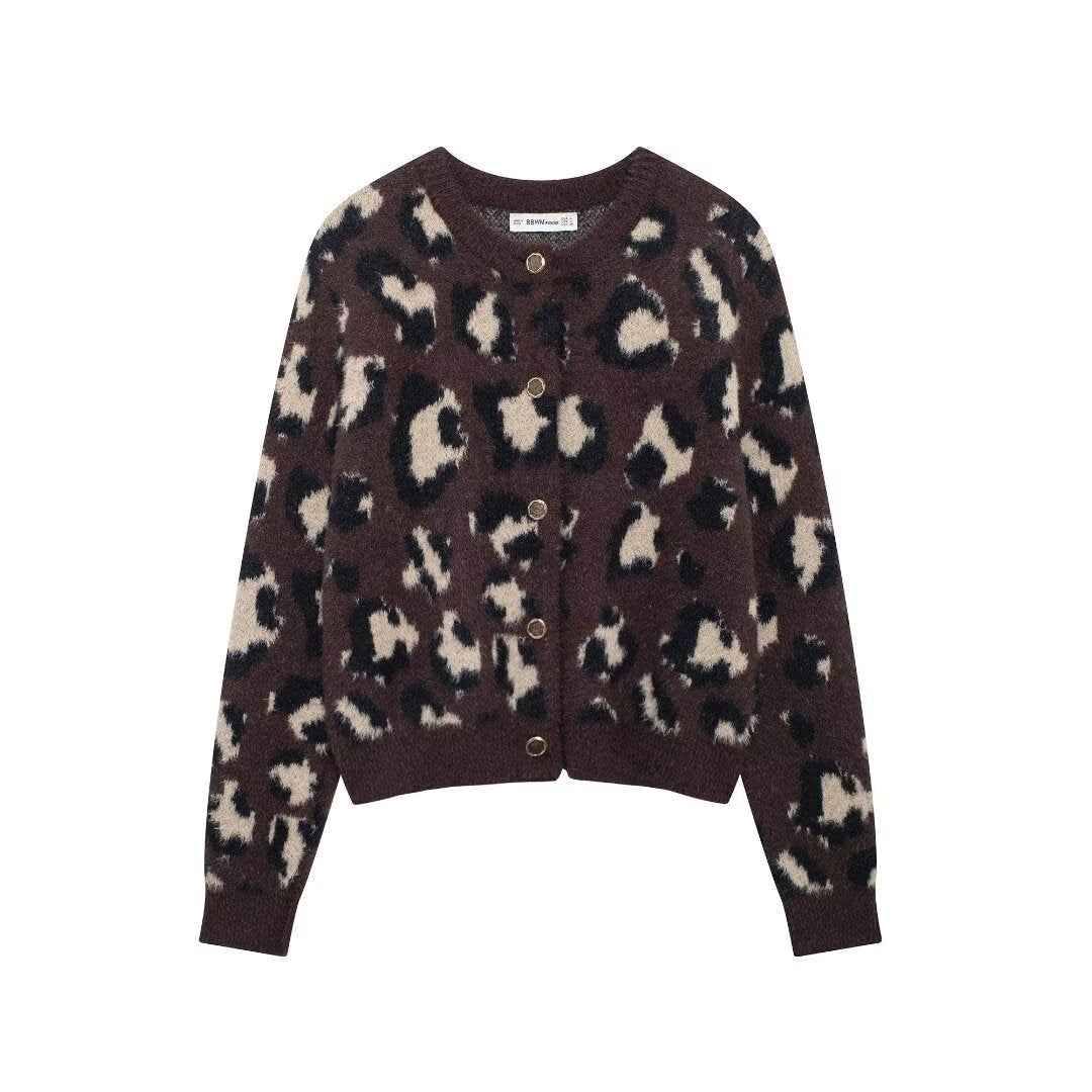 Damer Mysiga Leopardsweater Mirla-Eva Jonsson