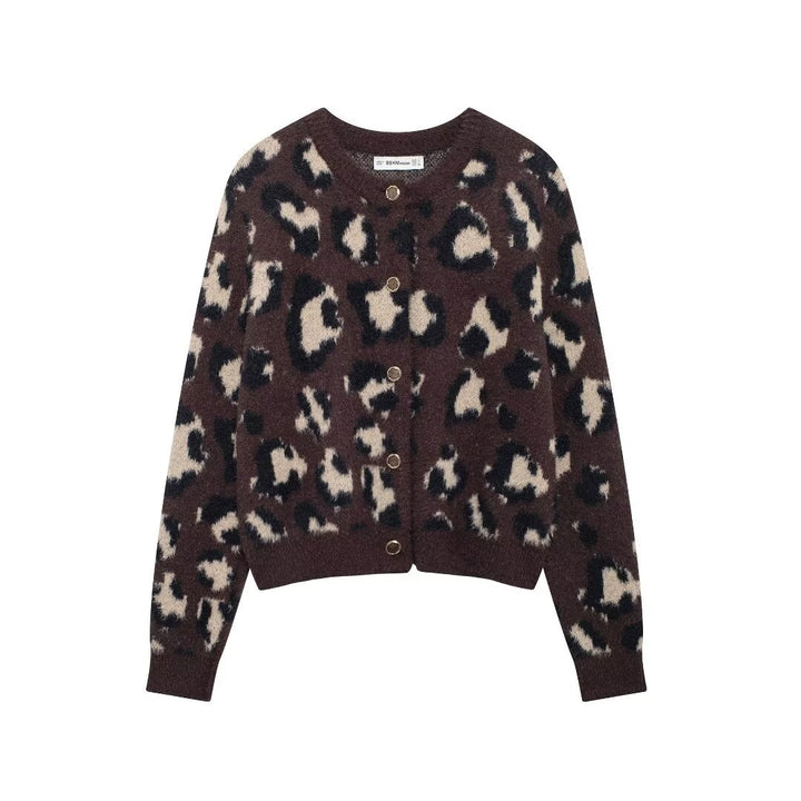 Damer Mysiga Leopardsweater Mirla-Eva Jonsson