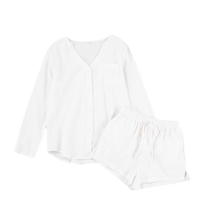 Damer Mysigt Pyjamas-set med långärmad tröja och shorts Mirla-Eva Jonsson