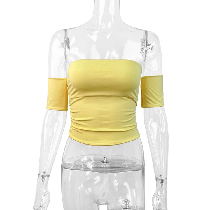 Damer Off-Shoulder Blus av elastiskt material med figursydd snitt Mirla-Eva Jonsson