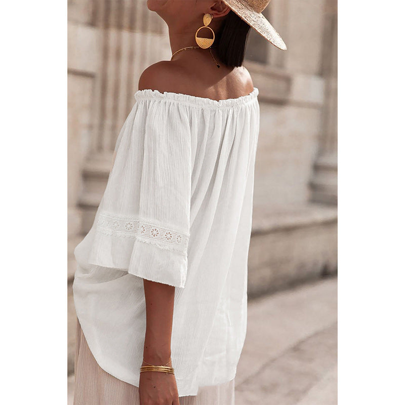 Damer Off-Shoulder Blus med Broderade Detaljer Mirla-Eva Jonsson