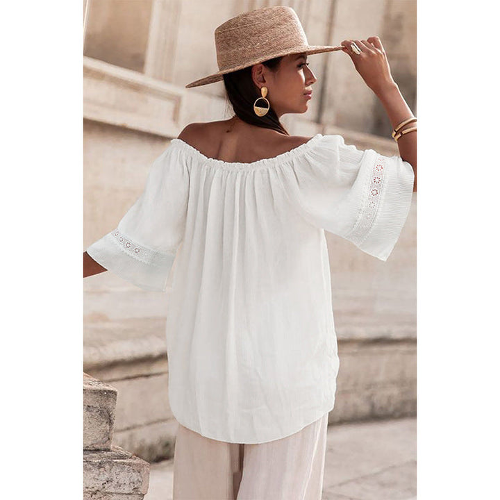 Damer Off-Shoulder Blus med Broderade Detaljer Mirla-Eva Jonsson