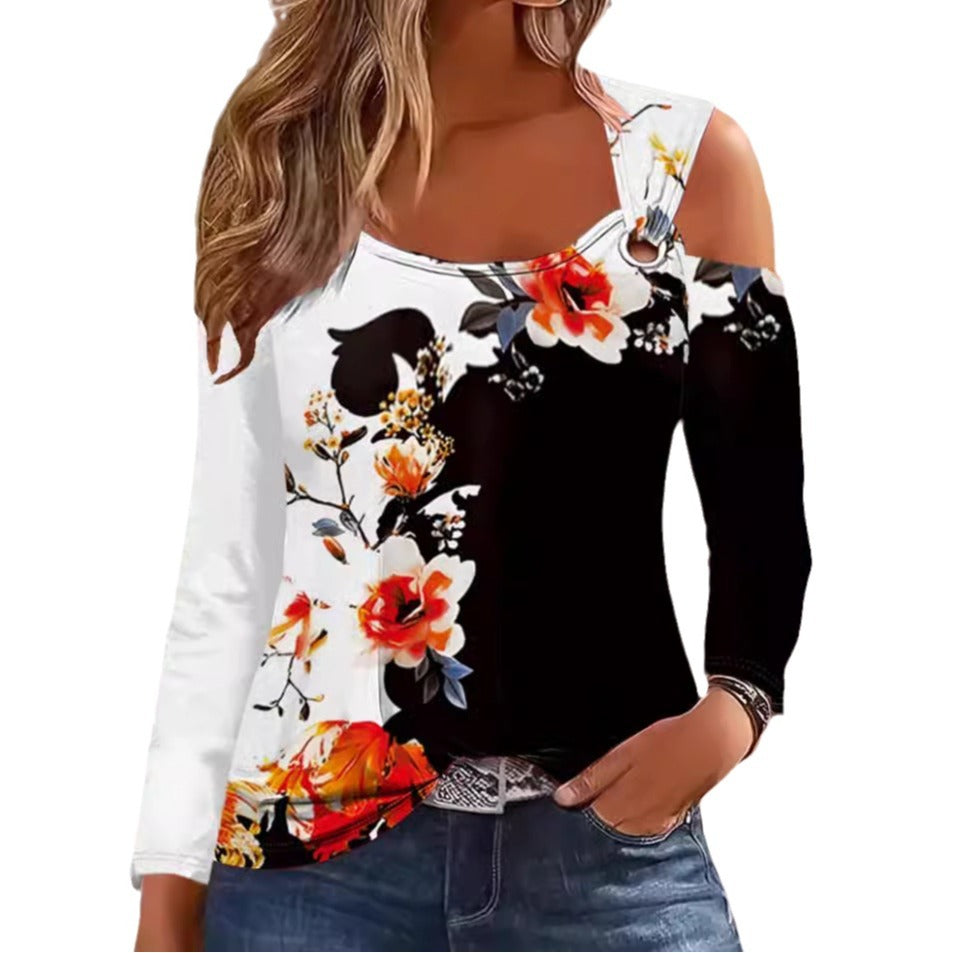 Damer Off Shoulder Blus med Ringdetaljer Eva Jonsson-Eva Jonsson