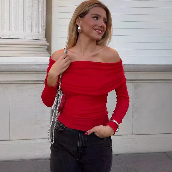Damer Off-Shoulder Blus med Rynkning Eva Jonsson-Eva Jonsson