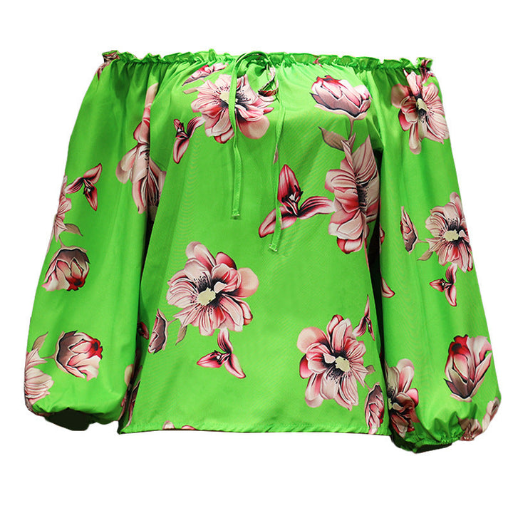 Damer Off-Shoulder-Blus med blommönster Mirla-Eva Jonsson