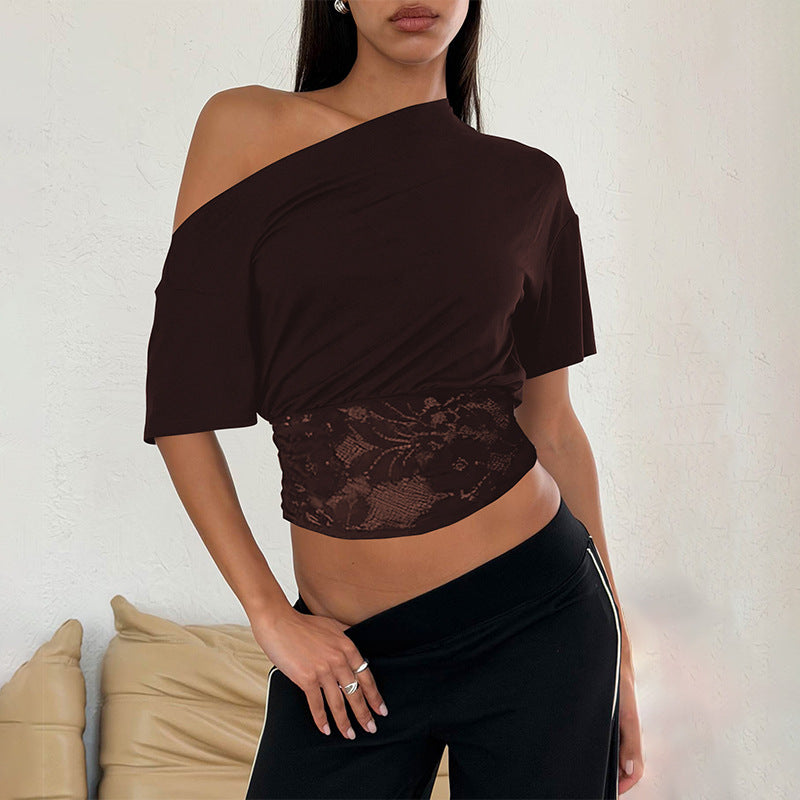 Damer Off-Shoulder Blus med spetskant Mirla-Eva Jonsson