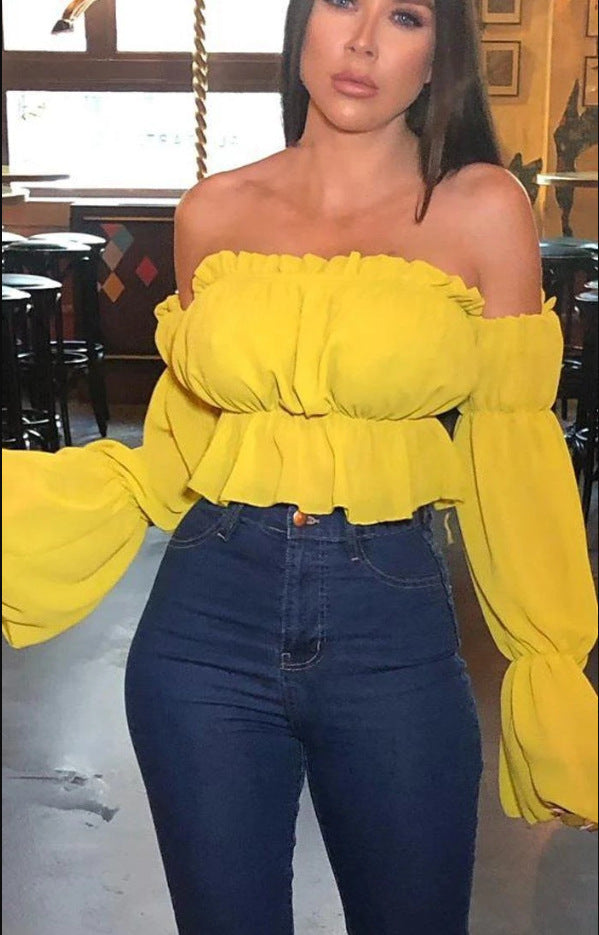 Damer Off-Shoulder Blus med voluminösa ärmar Eva Jonsson-Eva Jonsson