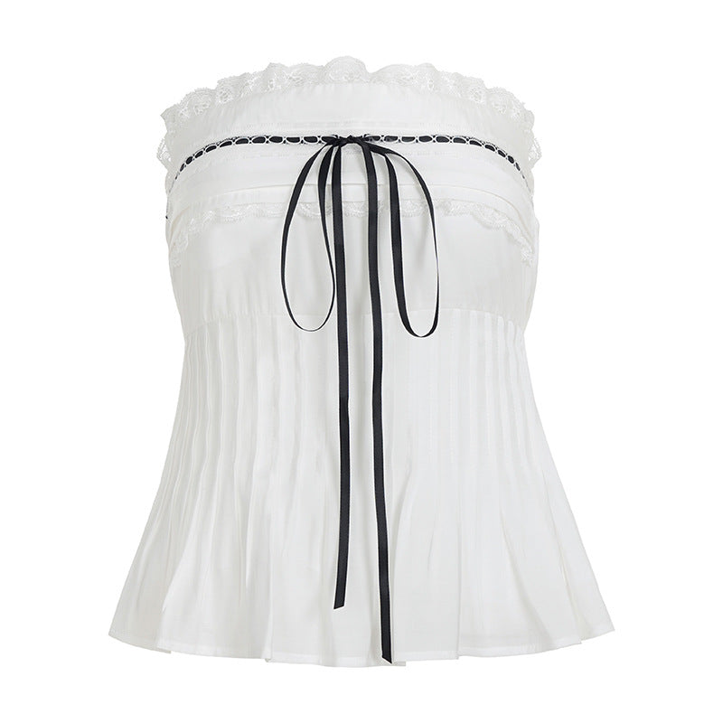 Damer Off-Shoulder Blusenshirt med volanger och snörning Mirla-Eva Jonsson