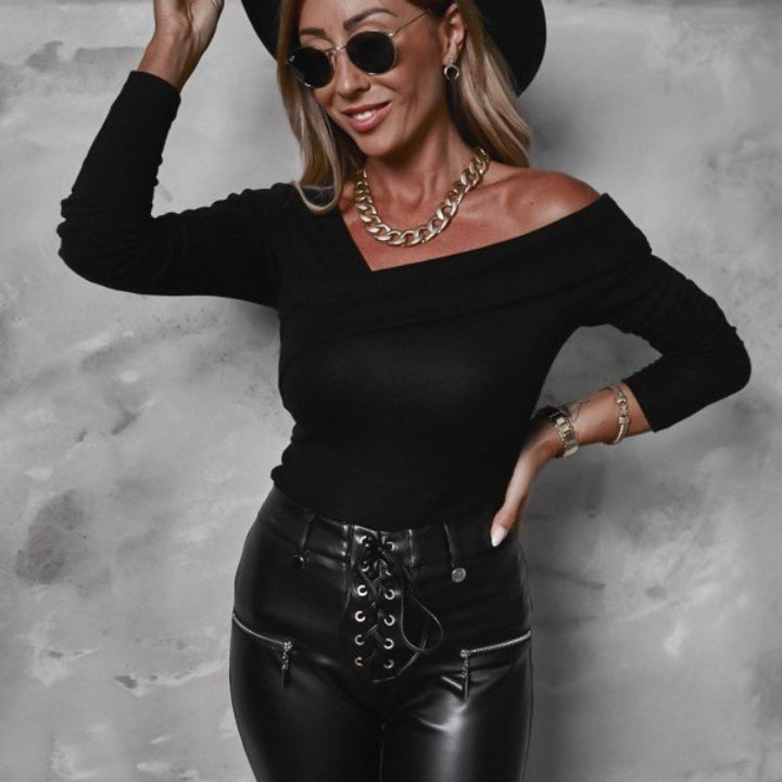 Damer Off-Shoulder Långärmad Topp Mirla-Eva Jonsson