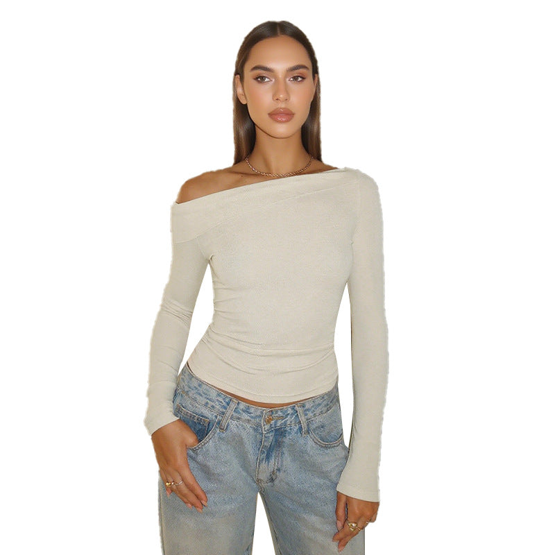 Damer Off-Shoulder Långärmad topp med figurnära snitt Mirla-Eva Jonsson