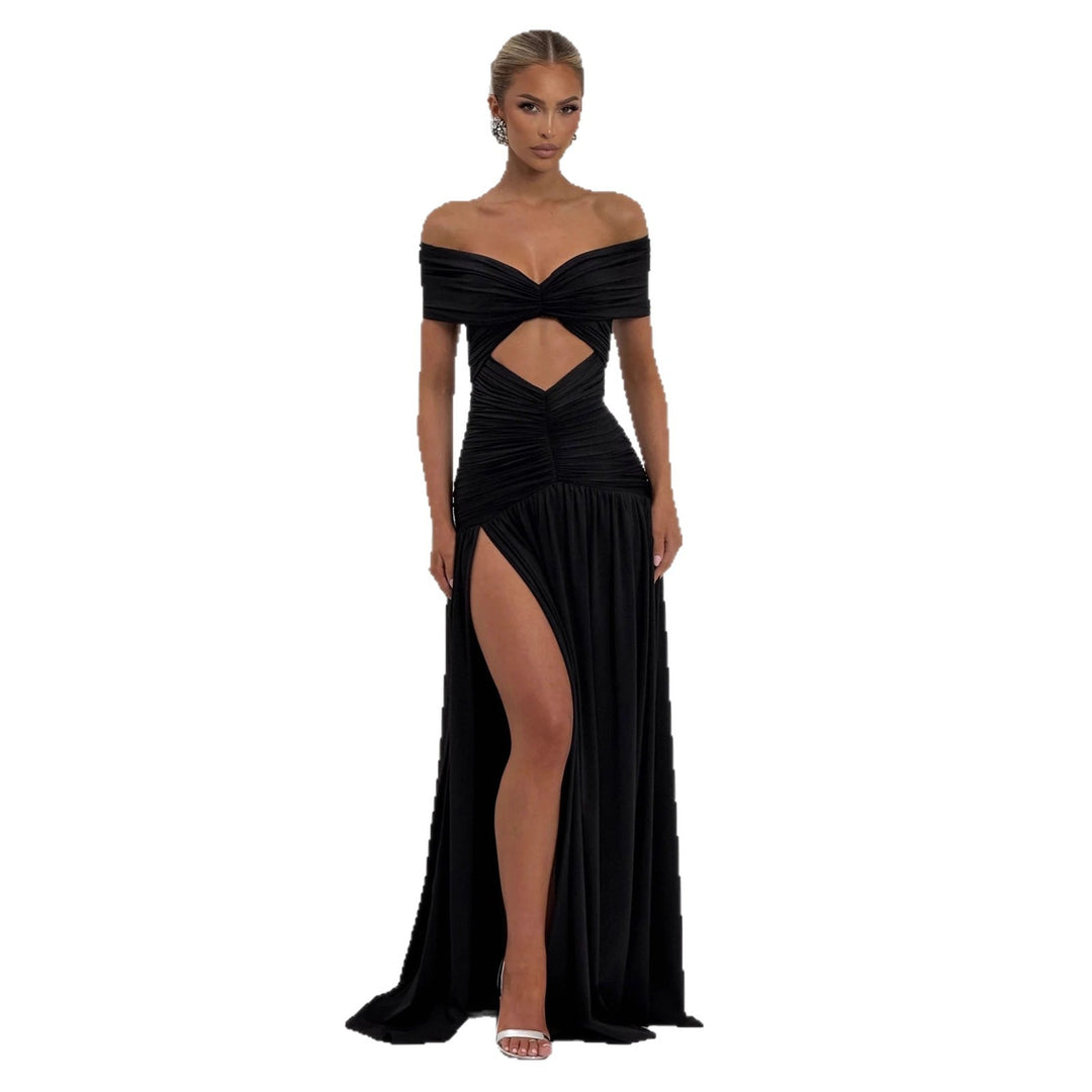 Damer Off-Shoulder Maxiklänning med Cut-Out och Fåll Mirla-Eva Jonsson