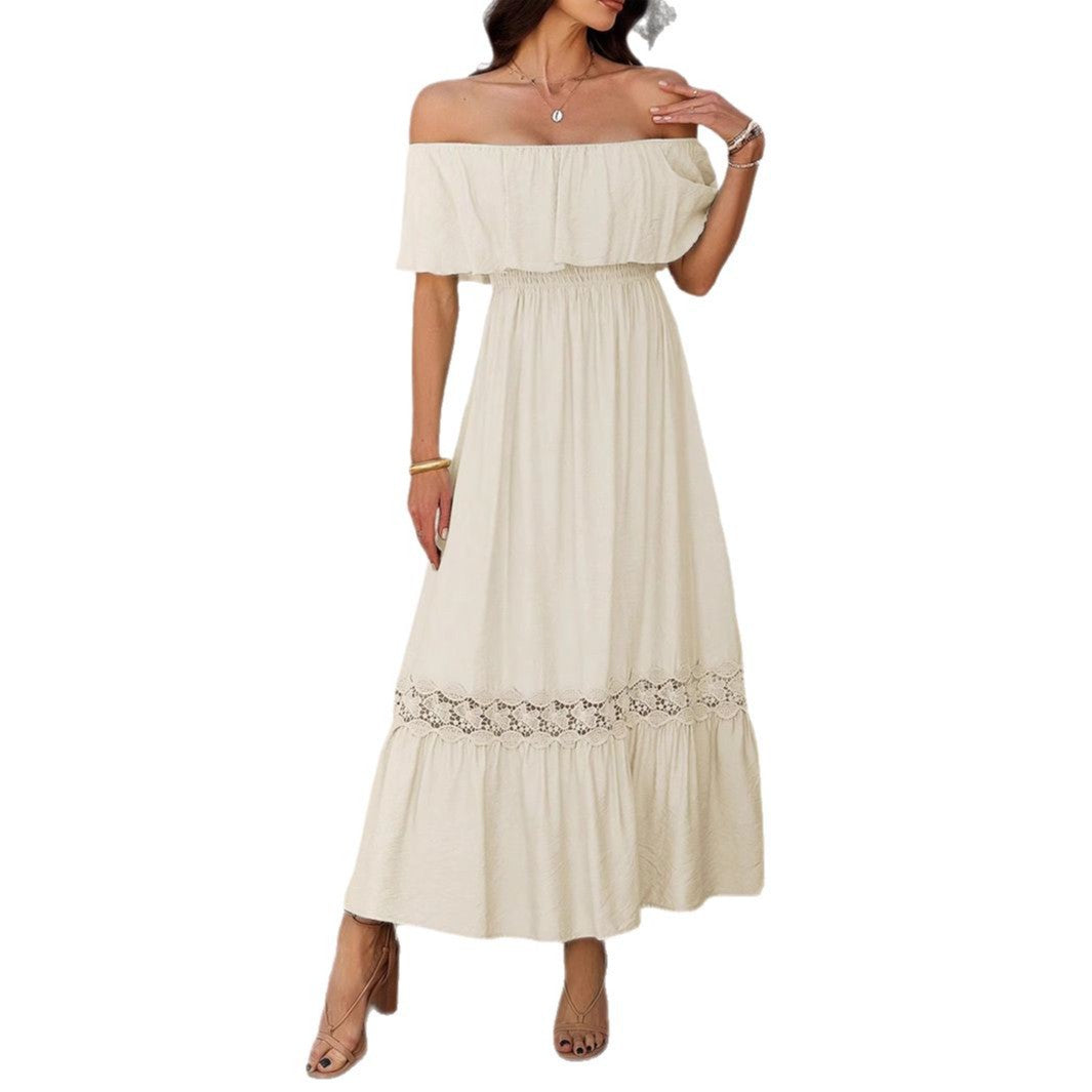 Damer Off-Shoulder Maxiklänning med Volangdetaljer Mirla-Eva Jonsson