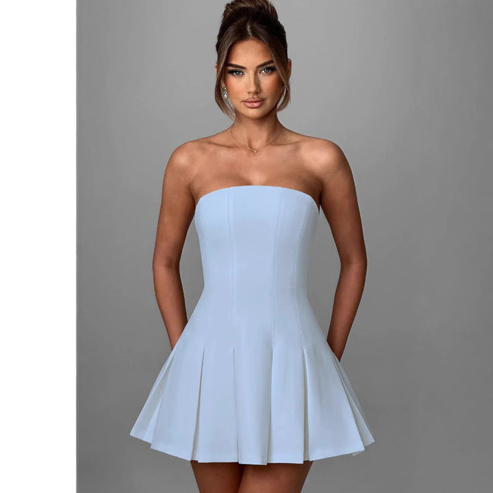 Damer Off-Shoulder Mini-Klänning med elegant kjol-design Eva Jonsson-Eva Jonsson