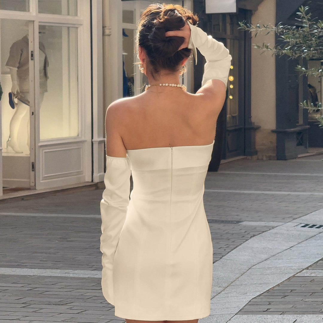 Damer Off-Shoulder Minikjol med långa ärmar och elegant snitt Mirla-Eva Jonsson