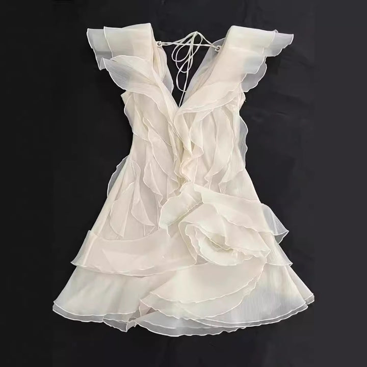 Damer Off-Shoulder Miniklänning med voluminösa volanger Mirla-Eva Jonsson