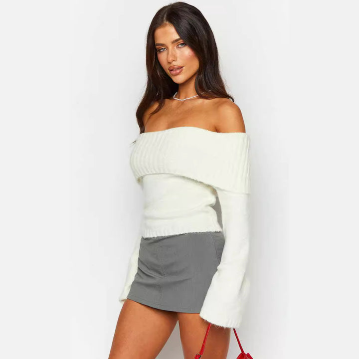 Damer Off-Shoulder Pullover Mirla-Eva Jonsson