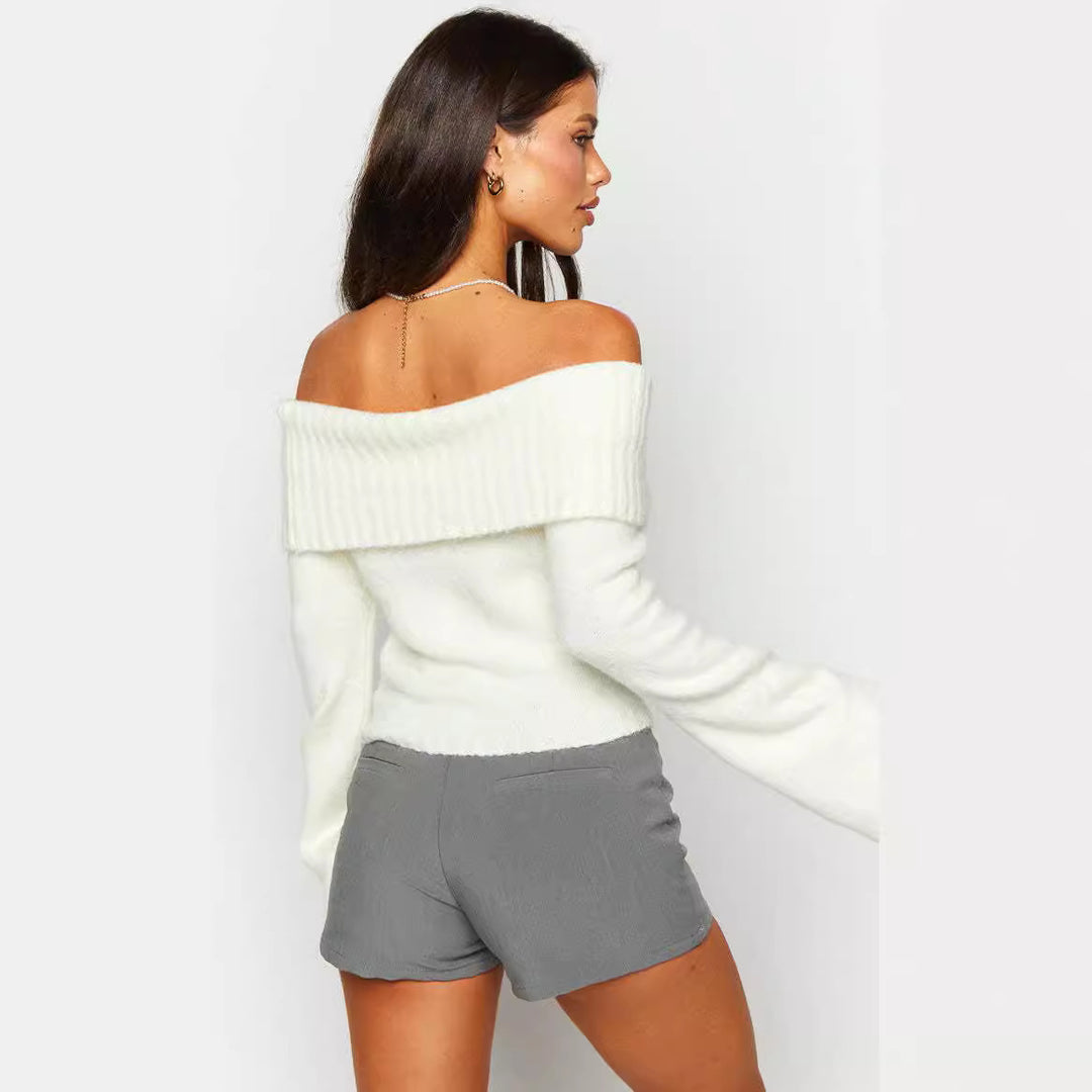 Damer Off-Shoulder Pullover Mirla-Eva Jonsson