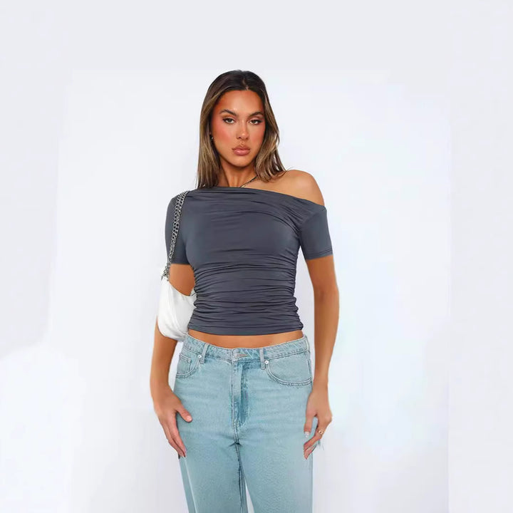 Damer Off-Shoulder Skjorta med Rynkning Mirla-Eva Jonsson