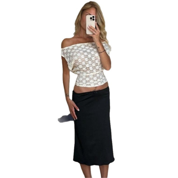 Damer Off-Shoulder Spetsoberdel med blommigt mönster Mirla-Eva Jonsson