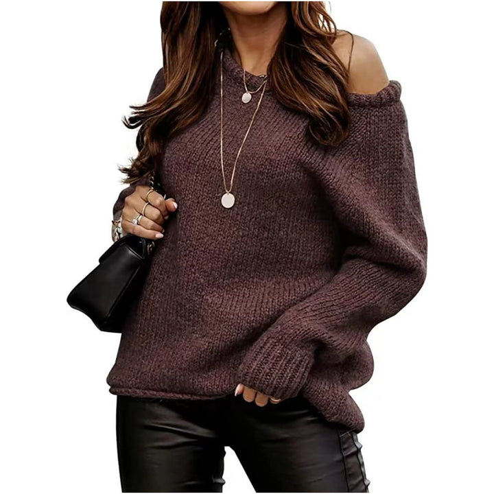 Damer Off-Shoulder Stickad Tröja Eva Jonsson-Eva Jonsson