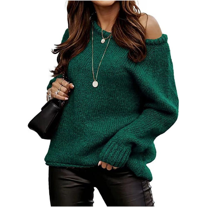 Damer Off-Shoulder Stickad Tröja Eva Jonsson-Eva Jonsson