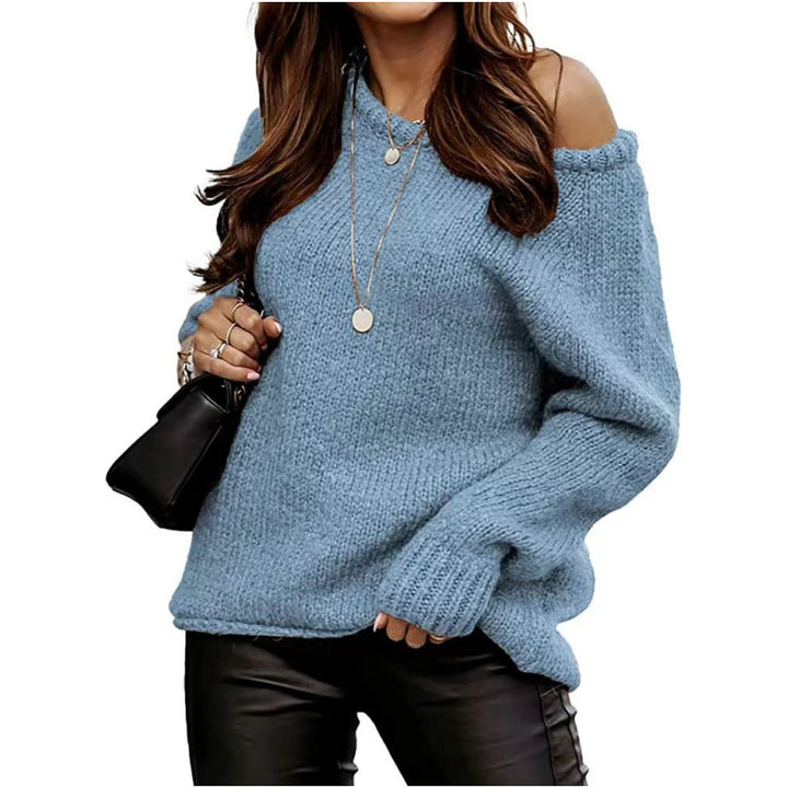 Damer Off-Shoulder Stickad Tröja Eva Jonsson-Eva Jonsson