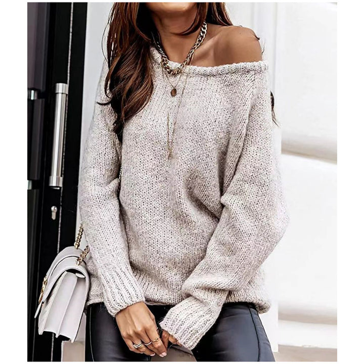 Damer Off-Shoulder Stickad Tröja Eva Jonsson-Eva Jonsson