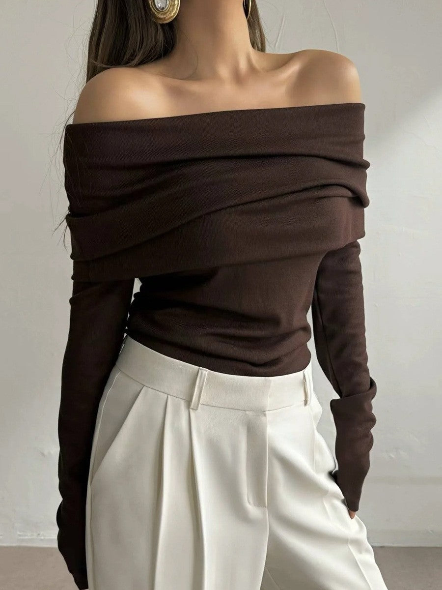 Damer Off-Shoulder Stickad Tröja Mirla-Eva Jonsson